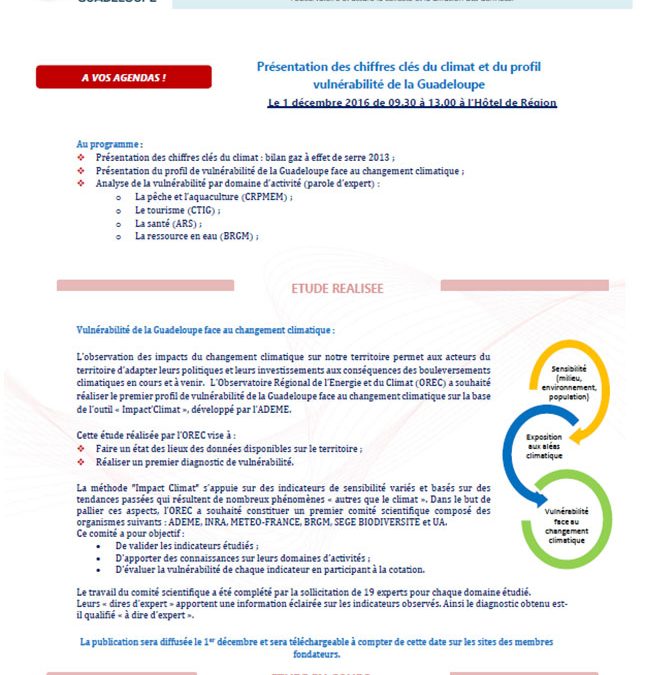 Newsletter OREC – novembre 2016