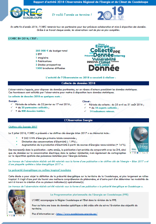 Rapport d’activité 2018 OREC