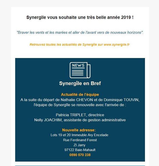 Newsletter Janvier