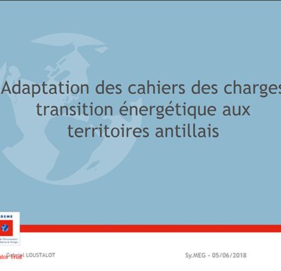 Concertation autour du cahiers des charges énergies Antilles