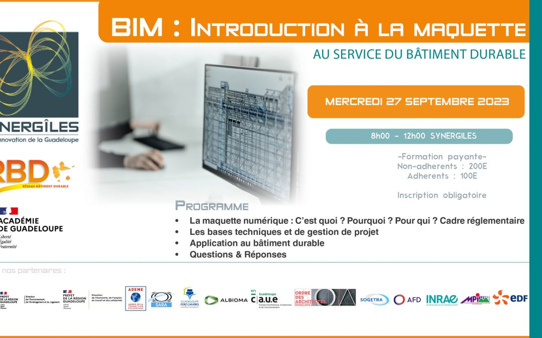 Formation BIM : intro à la maquette numérique au service de la construction durable