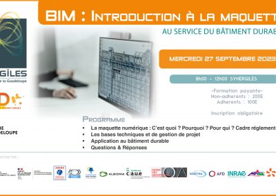 Formation BIM : intro à la maquette numérique au service de la construction durable