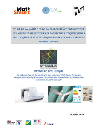 Étude de la nature et de la performance énergétique de l’offre d’équipements électriques en Guadeloupe