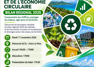 CHIFFRES CLÉS 2025 DES DÉCHETS ET DE L’ÉCONOMIE CIRCULAIRE EN GUADELOUPE